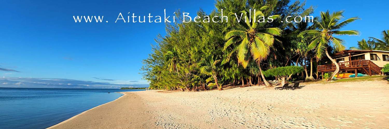 Two absolute beachfront villas on Aitutaki Lagoon with direct white sand beach access, Cook Islands