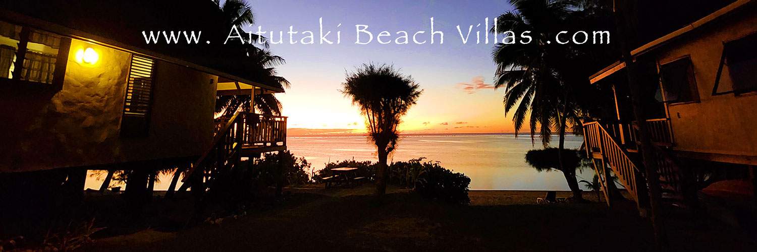 Sunset over Aitutaki Lagoon, Cook Islands