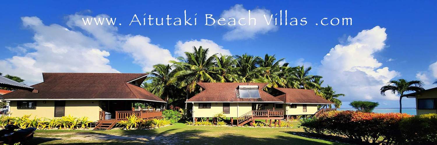 Beach View and Lagoon View villas near the white sand beach on Aitutaki Lagoon, Cook Islands