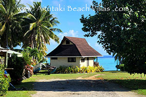 view from Aitutaki road of Lagoon View Villa