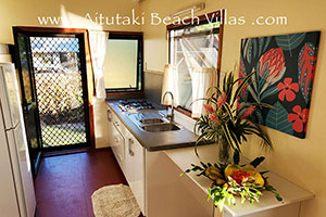 kitchen of the the beach bungalow