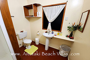 bathroom of the beach bungalow